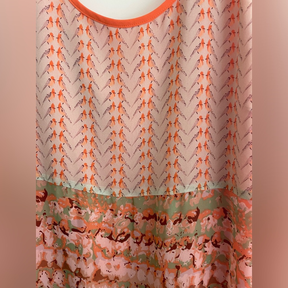 Orange Pattern Spring Dress - Picture 5 of 5